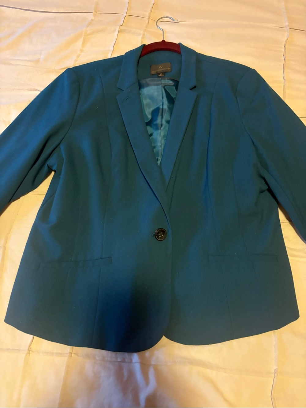 Worthington Teal Single-Button Blazer